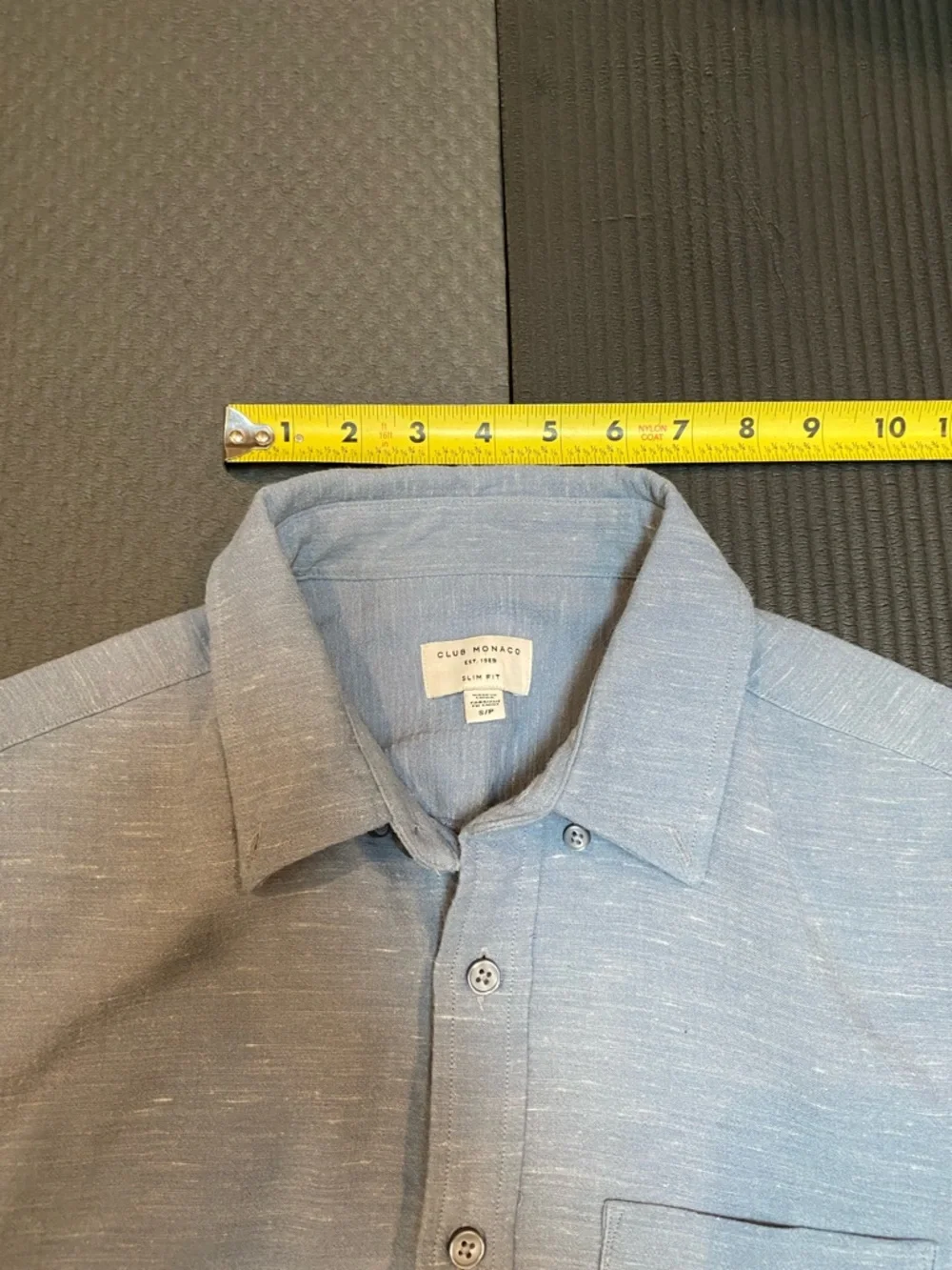 Club Monaco Men’s Light Blue Button Up Long-Sleeve Shirt, Small - Picture 9 of 13